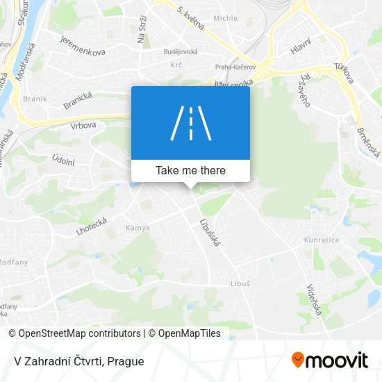 V Zahradní Čtvrti map