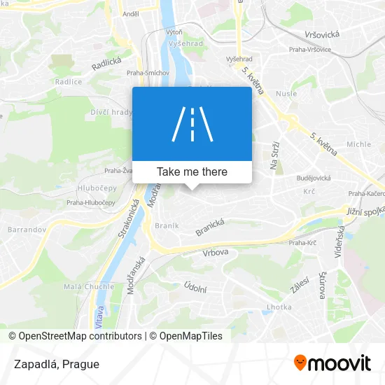 Карта Zapadlá