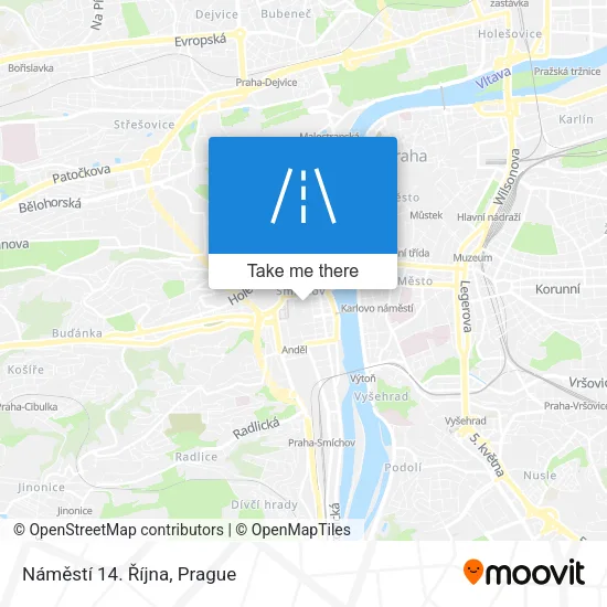 Карта Náměstí 14. Října