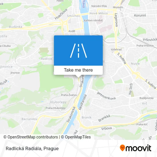 Карта Radlická Radiála