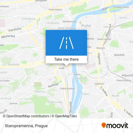 Карта Staropramenná
