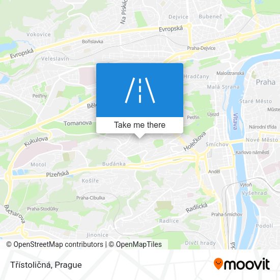 Třístoličná map