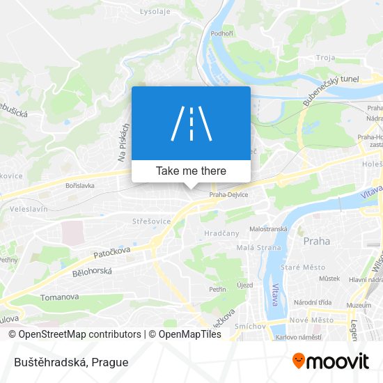 Buštěhradská map