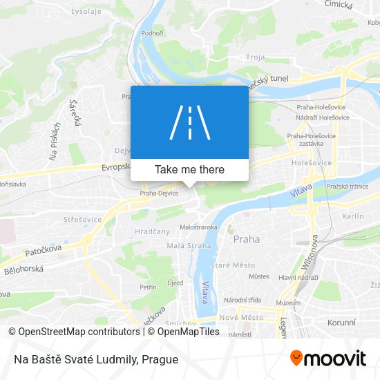 Na Baště Svaté Ludmily map