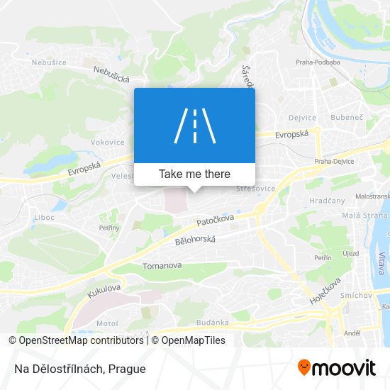 Na Dělostřílnách map
