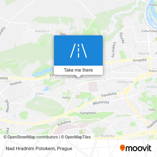 Nad Hradním Potokem map
