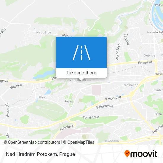 Карта Nad Hradním Potokem