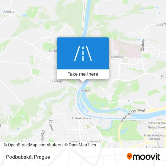 Карта Podbabská
