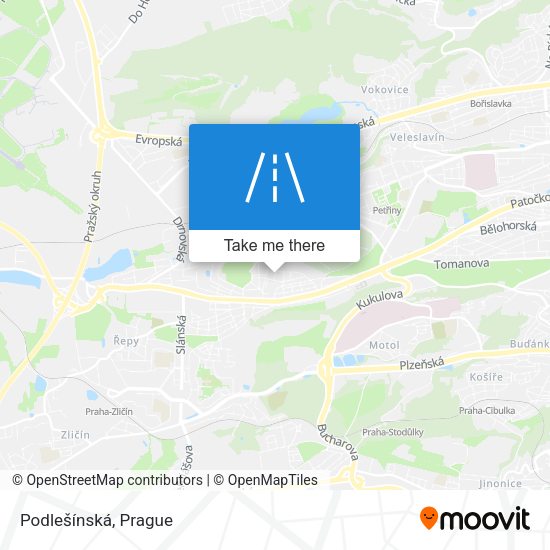 Podlešínská map