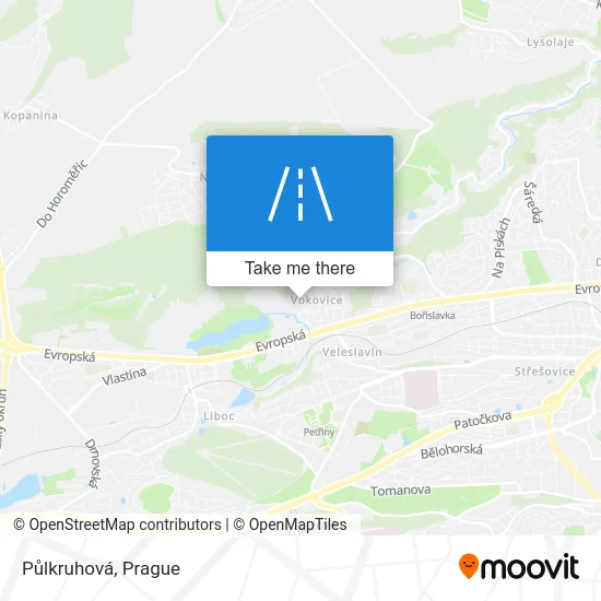 Карта Půlkruhová