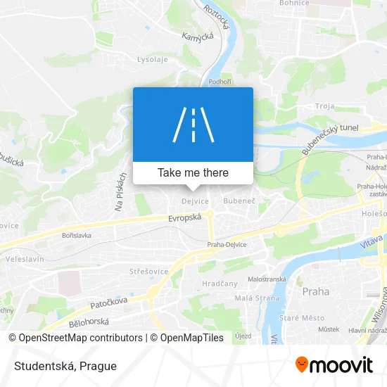 Карта Studentská