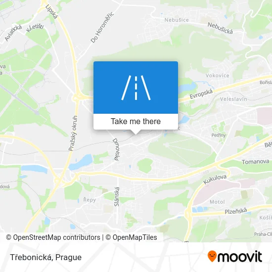 Карта Třebonická