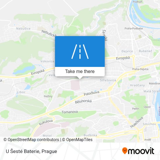 U Šesté Baterie map