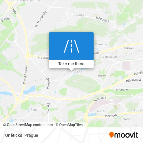 Карта Únětická