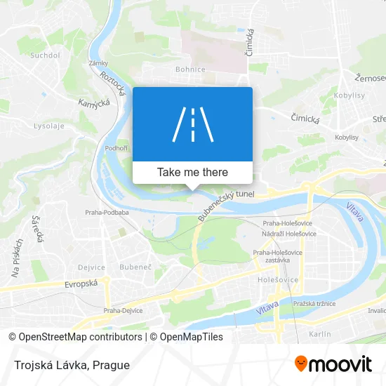Карта Trojská Lávka