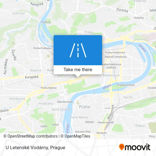 Карта U Letenské Vodárny