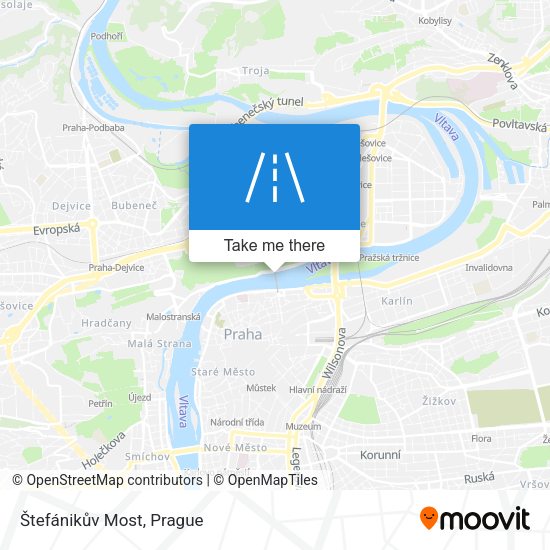 Štefánikův Most map