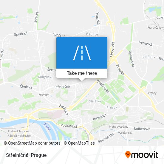 Střelničná map