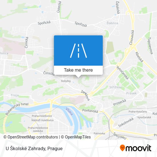 U Školské Zahrady map