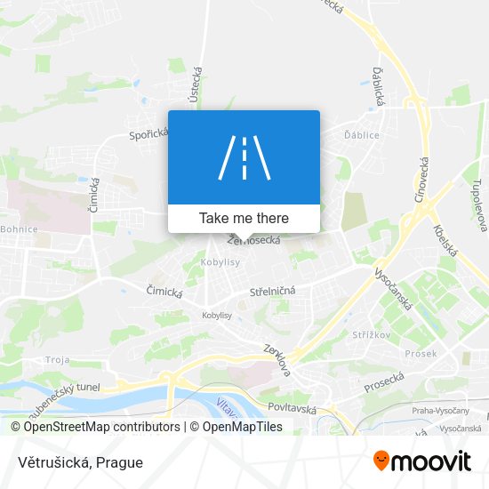 Větrušická map