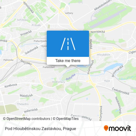 Pod Hloubětínskou Zastávkou map