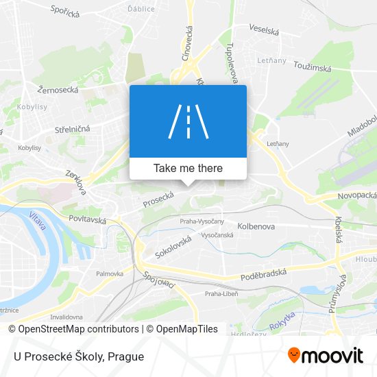 U Prosecké Školy map