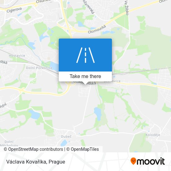 Václava Kovaříka map