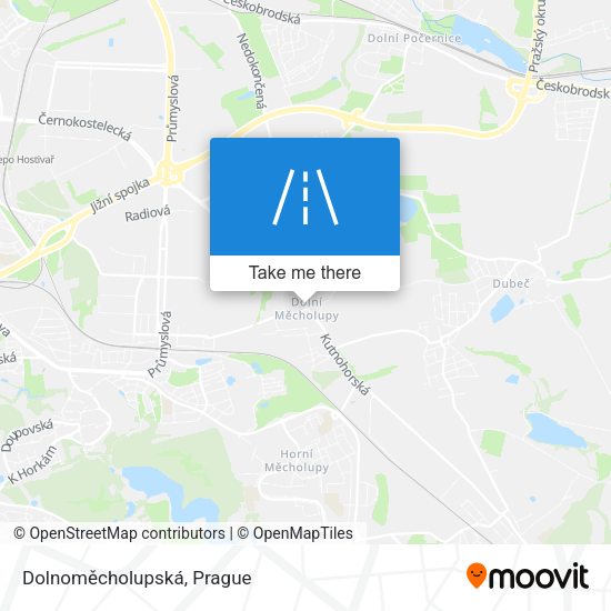 Dolnoměcholupská map