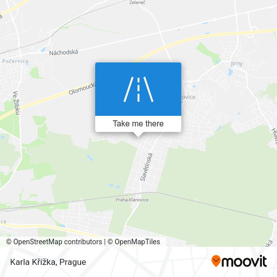 Karla Křížka map