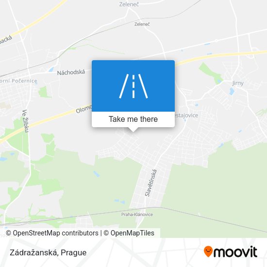 Zádražanská map