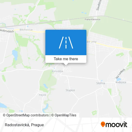 Карта Radostavická