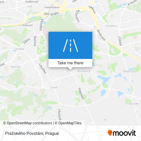 Pražského Povstání map