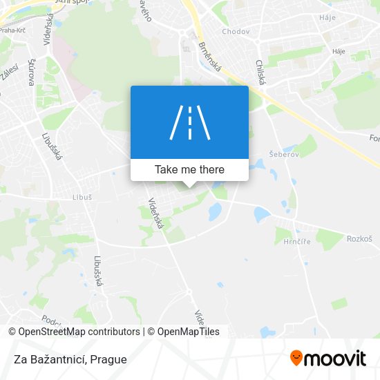 Za Bažantnicí map
