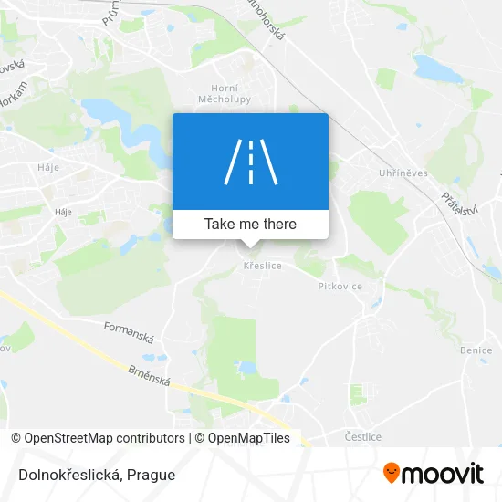 Карта Dolnokřeslická