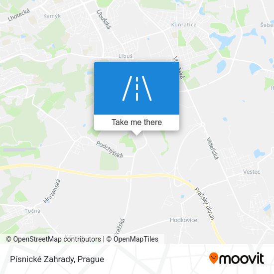 Písnické Zahrady map