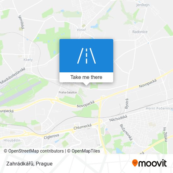 Zahrádkářů map