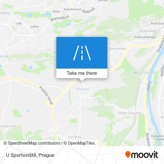 U Sportoviště map