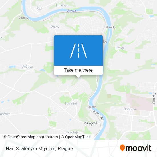 Nad Spáleným Mlýnem map