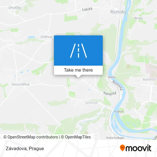 Карта Závadova