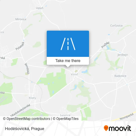 Карта Hoděšovická