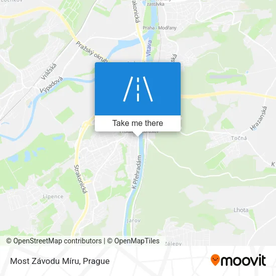 Most Závodu Míru map