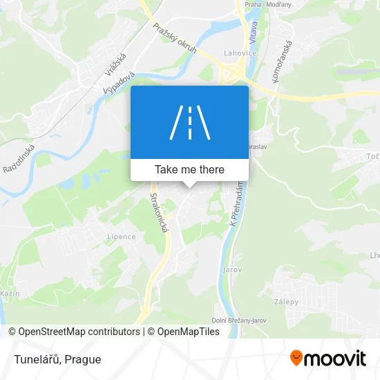Tunelářů map