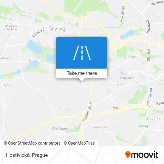 Карта Hostivická
