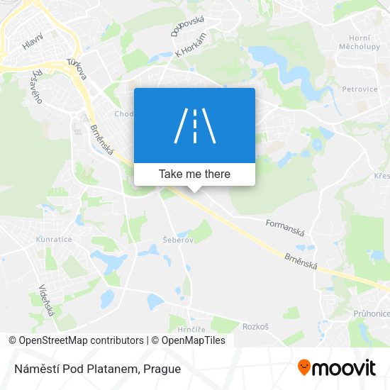 Náměstí Pod Platanem map
