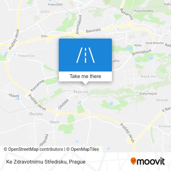 Ke Zdravotnímu Středisku map