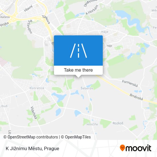 K Jižnímu Městu map