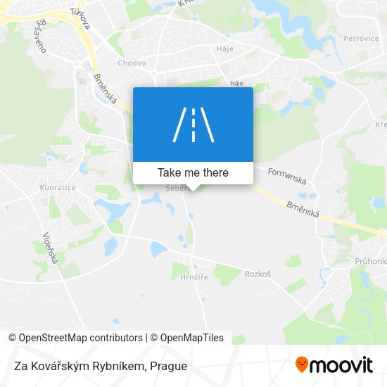 Za Kovářským Rybníkem map