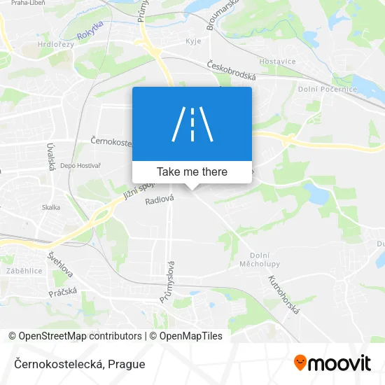Карта Černokostelecká