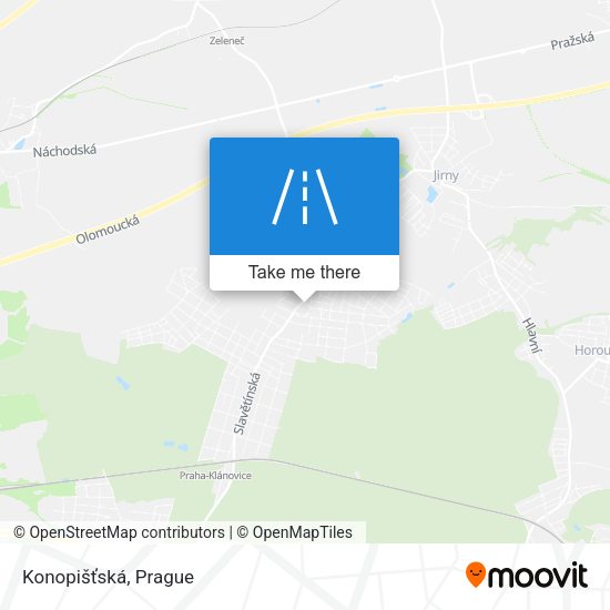 Konopišťská map