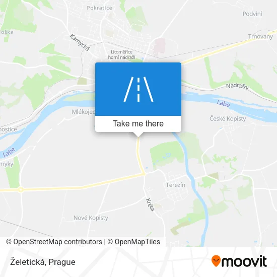 Карта Želetická